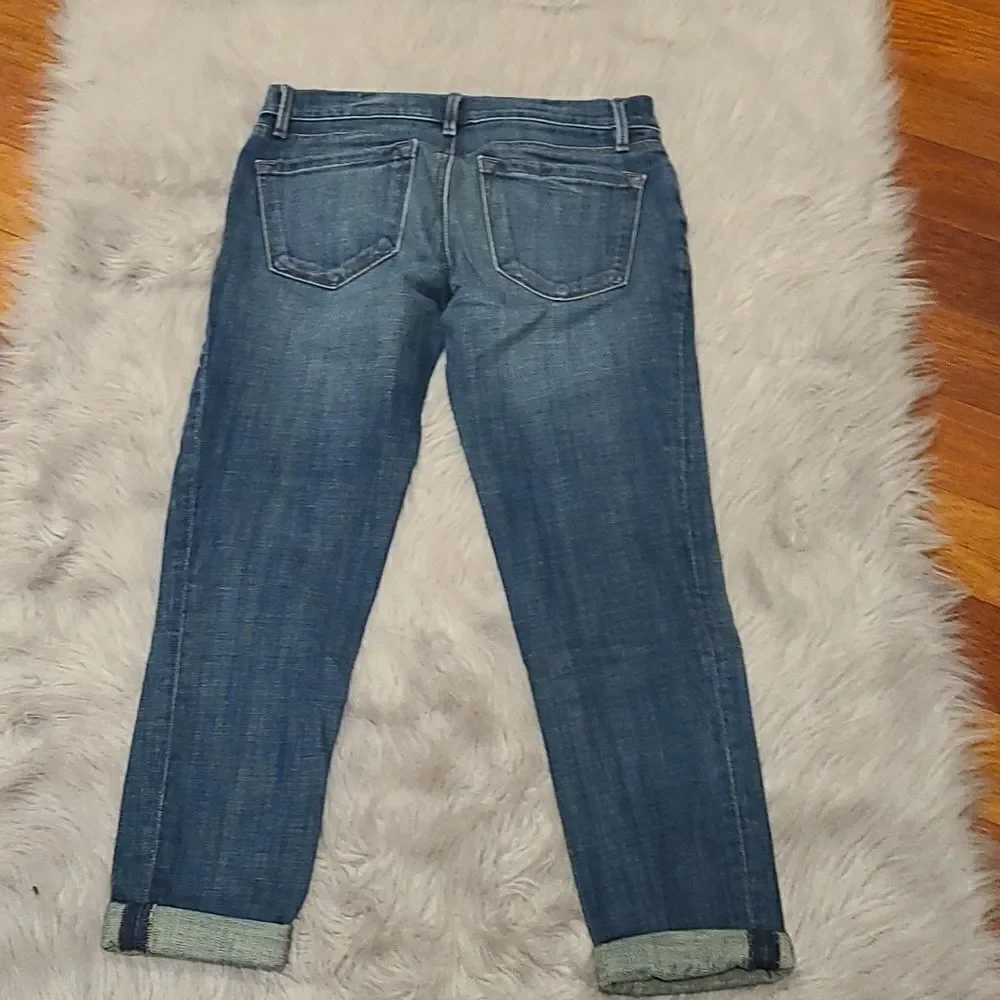 Loft Ann Taylor womens relaxed skinny cuffed ankle‎ jeans size 24